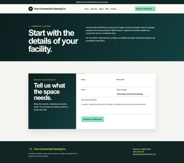 Included website · Contact